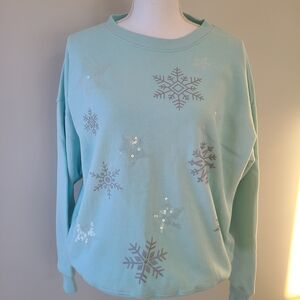 Wildfox Soft Blue Fleece Sweatshirt